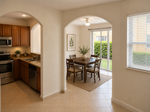 Kitchen and living room