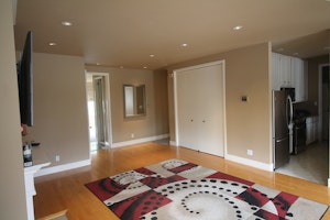 The unit is now empty of any furniture, rugs....etc. Photo above shows what used to be there.