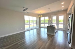 Condo living room & kitchen