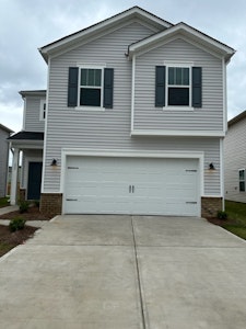Front of newly constructed home