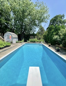 Pool time will be here again before we know it. We professionally have it cleaned all summer long so all you need to do is jump in for a swim.