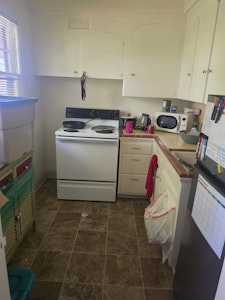 Room for kitchen island or small 2 seater table