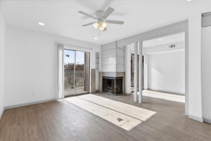 Beautiful family room with fire place