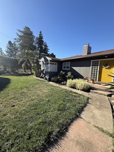 Front door and view facing Euclid