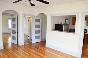 One full bathroom with access from the master bedroom or the living room.