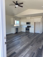 Photo shown without refrigerator. Fridge is included.