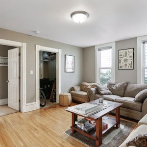 Front Bedroom (Left Door) / Entry (Right Doorway) / Living Room