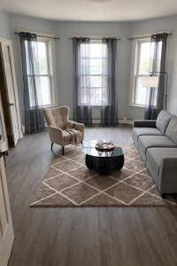 Living room virtually staged