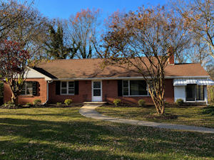 Front of house in early spring